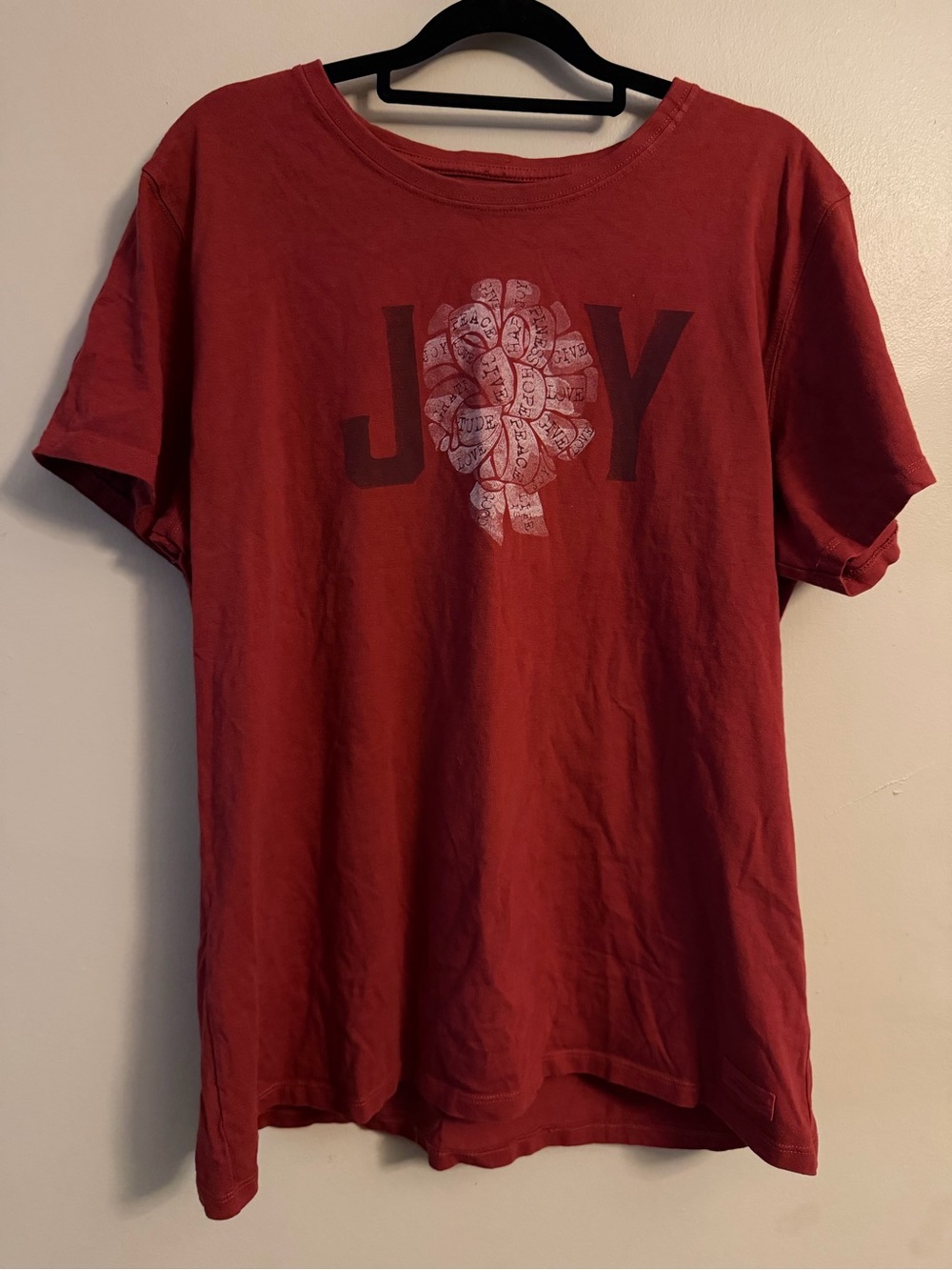 Life Is Good Red 'JOY' Short Sleeve Tee